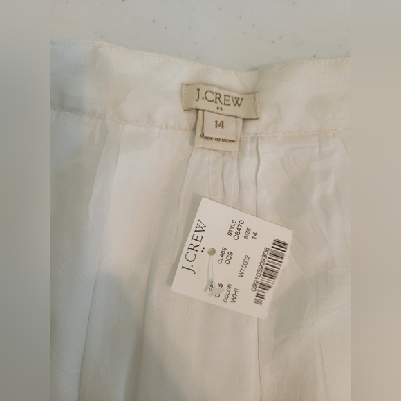 J.Crew NWT white burnout pattern A-line skirt size 14 preppy party wedding - Picture 2 of 8